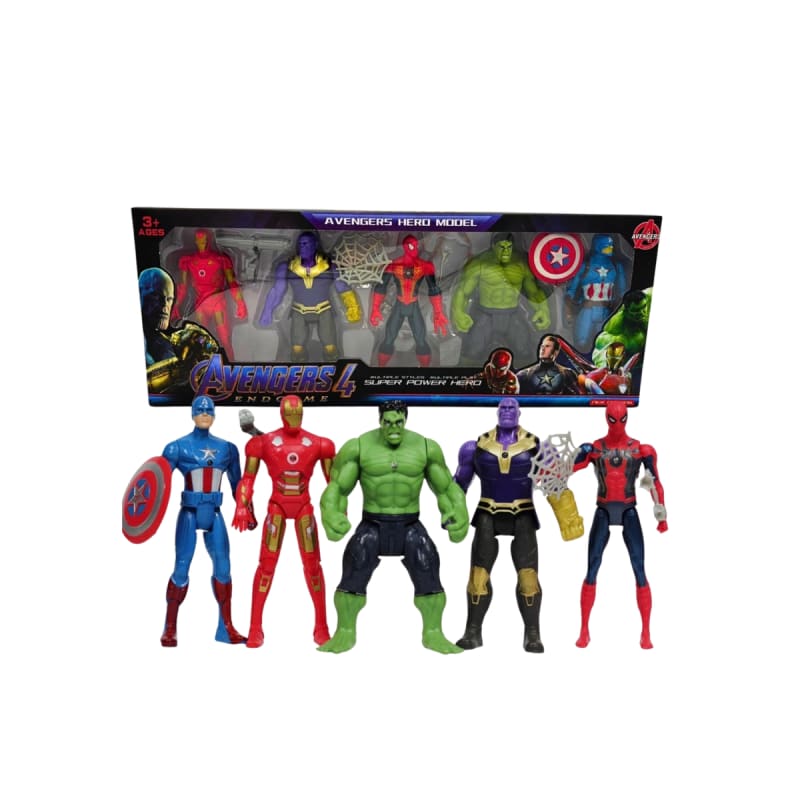 Avengers Endgame 5-in-1 Super Hero Action Figure Set - Ages 3+