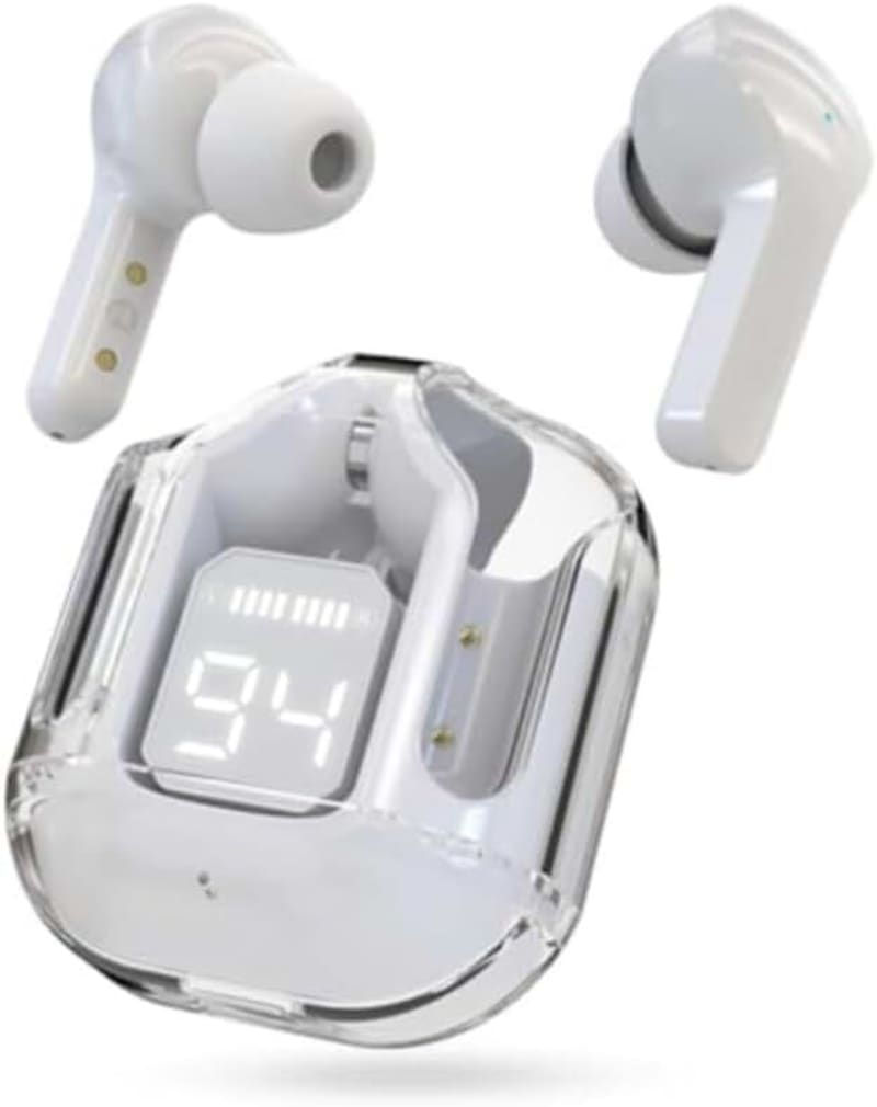 Ultrapods Pro Wireless Earbuds, 6 Hours Battery Life, Digital Display Charging Case, Black (Grey)