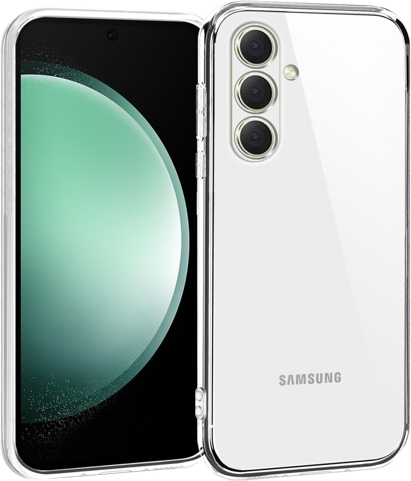 TENOC Phone Case for Samsung Galaxy S23 FE, Clear Case Shockproof Protective Bumper Slim Cover