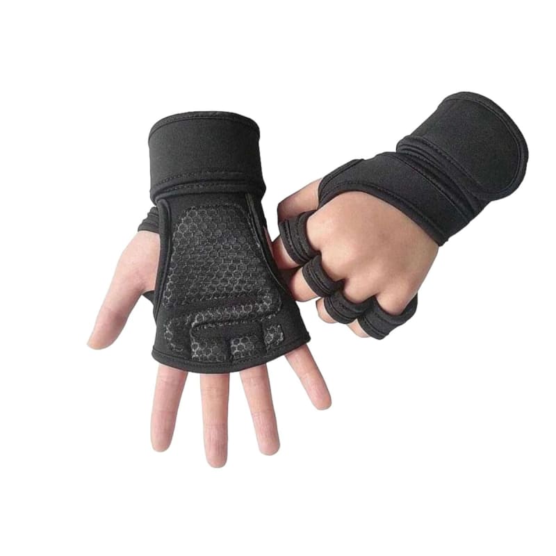 Support Grip and Breathable Gym Glove Design Used for Weight Lifting
