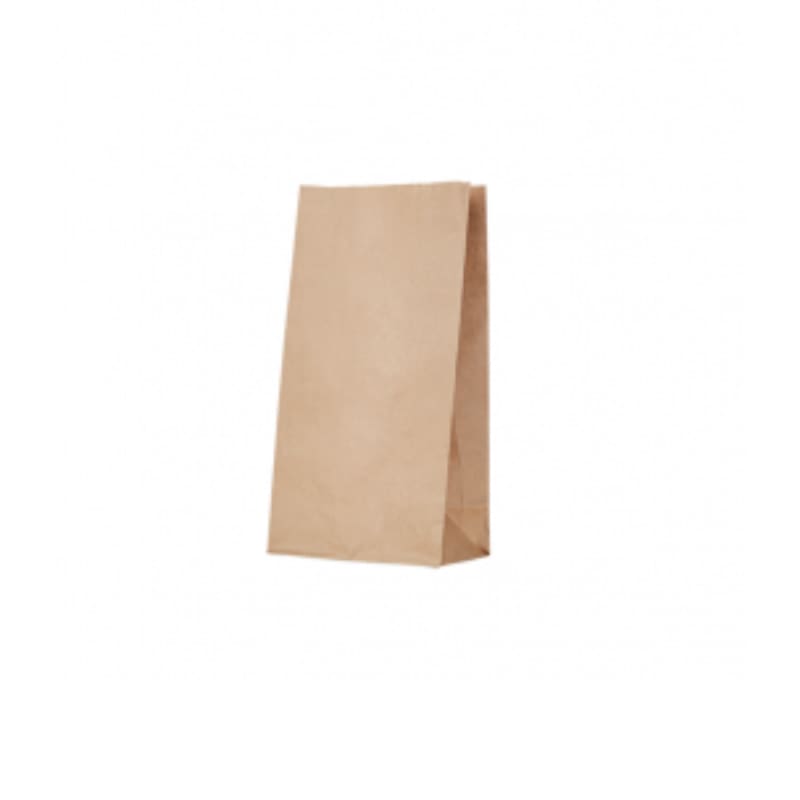 SO5 Brown Self-Opening Food Paper Bags For Popcorn or Lunch - 100 Piece