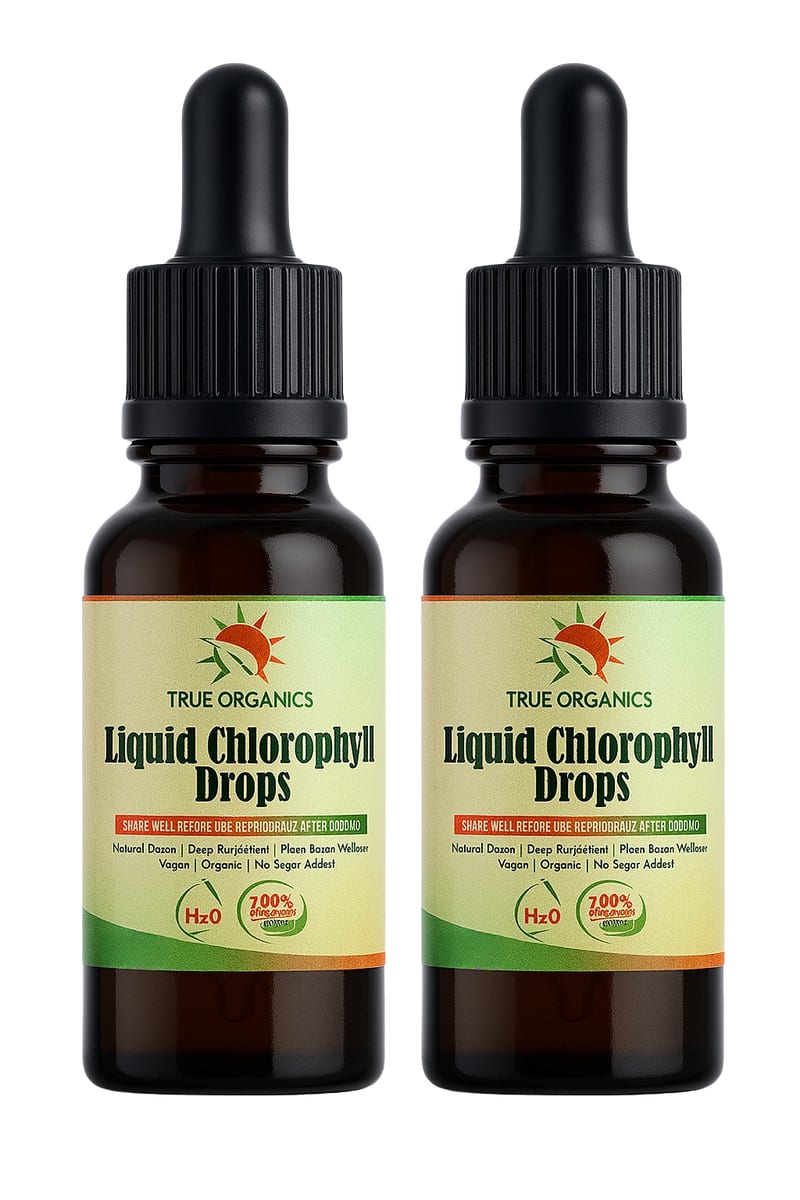 2 Pack of True Organics Liquid Chlorophyll Drops