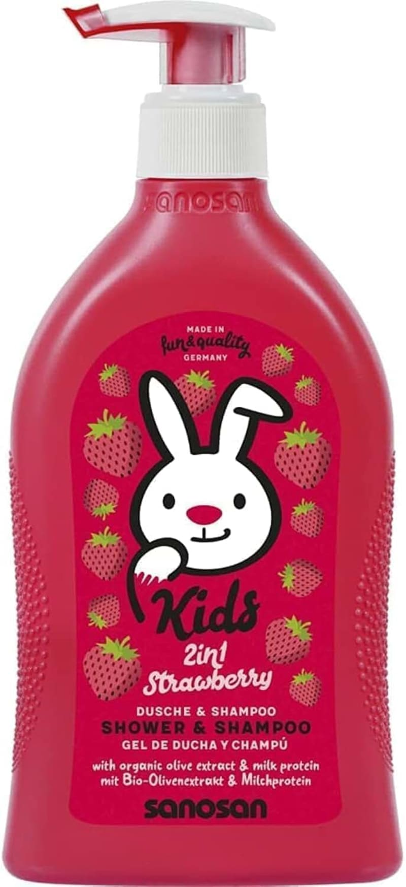 Sanosan Kids Strawberry Fragrance Shower and Shampoo 400 ml