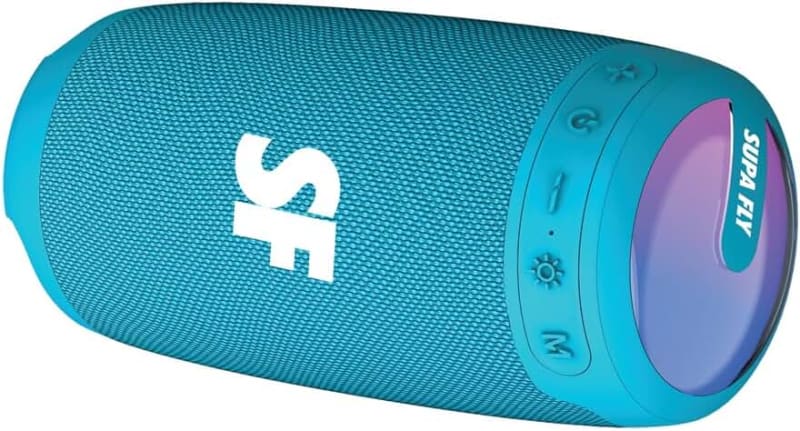 Supa Fly Bluetooth Speaker iPhone & Android Compatible | Dual 52mm Drivers | Bluetooth 6.0 | 10h Playtime | IPX4 Water Resistant | TWS Pairing | Thunder Series | Blue