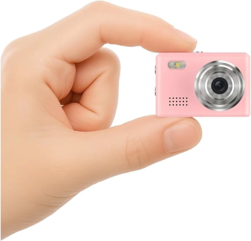 TRAX Portable Mini Camera 1080P Full HD Video Recorder - Discreet Keychain Digital Camcorder (Pink)