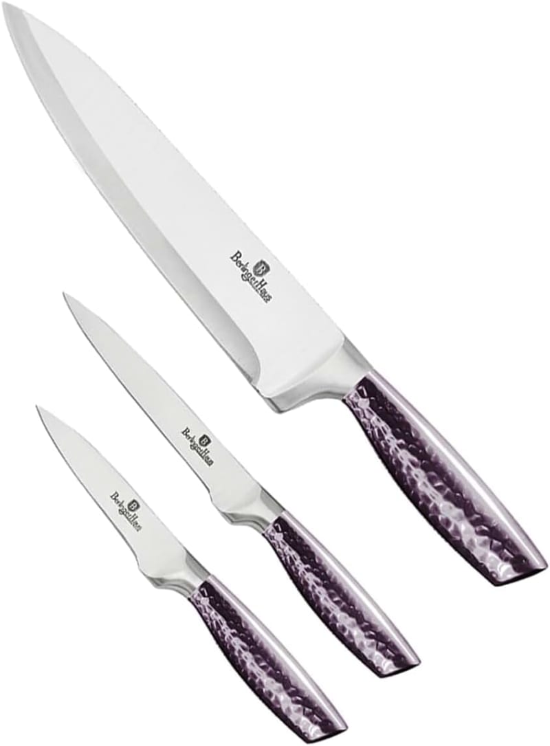 Berlinger Haus 3-Piece Stainless Steel Knife Set - Purple Eclipse