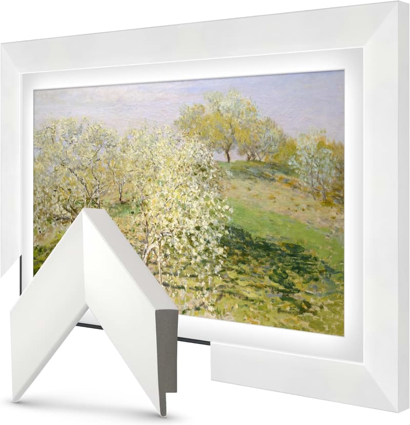 Deco TV Frames - Gloss White Smart Frame Compatible ONLY with Samsung The Frame TV and Pro (75", Fits 2021-2025)