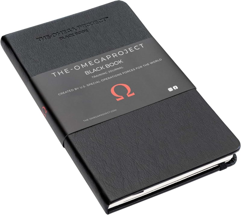 The Omega Project Black Book Training Journal – created by Special Operations Forces - Elite Workout Planner – Leather Fitness Tracker Notebook Logs Exercise, Sleep, Recovery, Nutrition and More