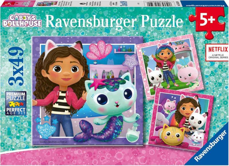 Ravensburger 3X49PC Gabbys Dollhouse