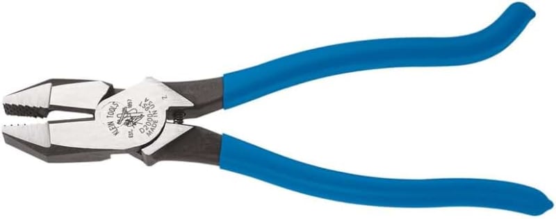 Klein Tools D2000-9ST Pliers, Side Cutters are Heavy-Duty 9-Inch Ironworker Pliers for Rebar, ACSR, Screws, Nails and Most Hardened Wire
