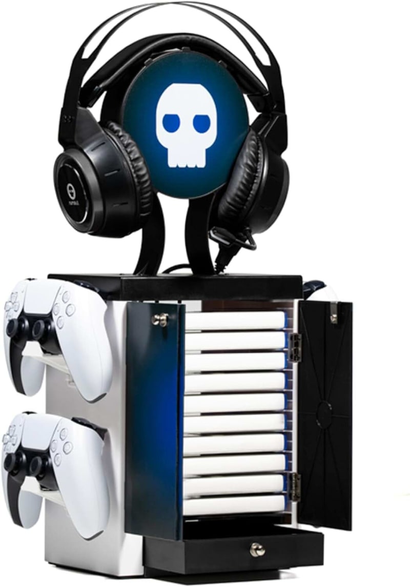 Numskull Official PS5-Inspired Gaming Locker, Controller Holder, Headset Stand for PS5, Xbox Series X S, Nintendo Switch - Official Merchandise