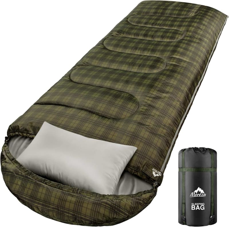MEREZA Sleeping Bags XL for Adults Mens Large Wide Sleeping Bag for Camping Backpacking Big and Tall Warm & Cool Weather