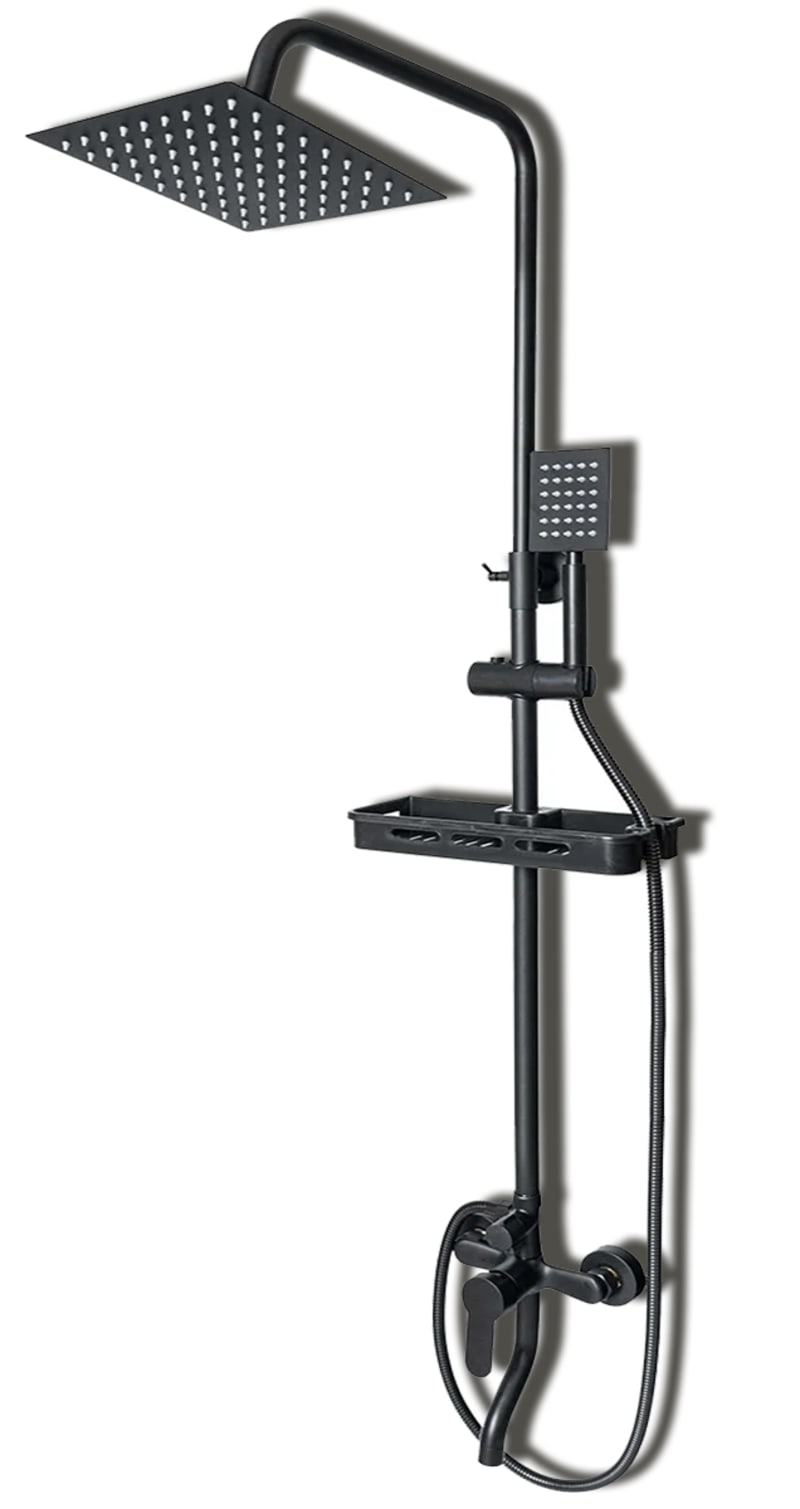 Bathroom Shower Faucet Bath Shower System with Wall Mounted Rain Shower