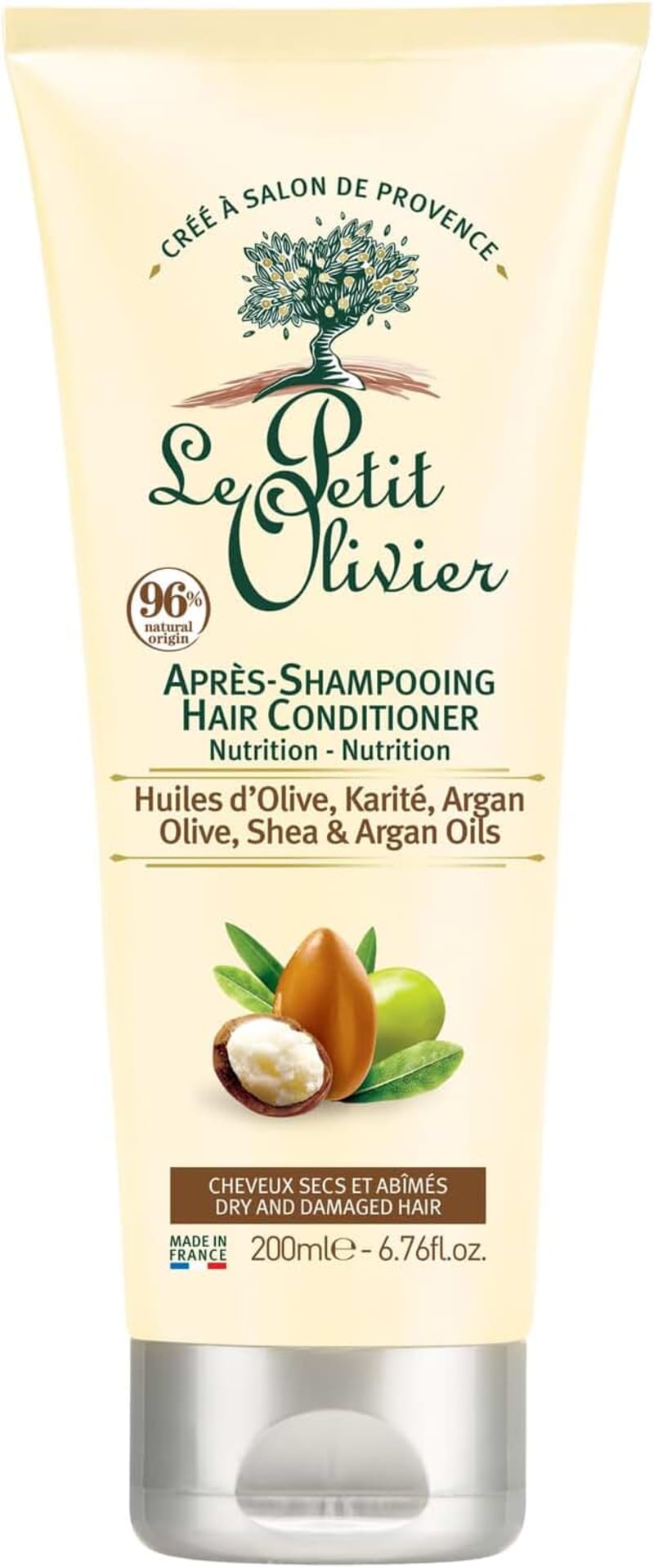 Le Petit Olivier Nutrition Hair Conditioner - Olive-Shea-Argan Oils for Unisex 6.76 oz