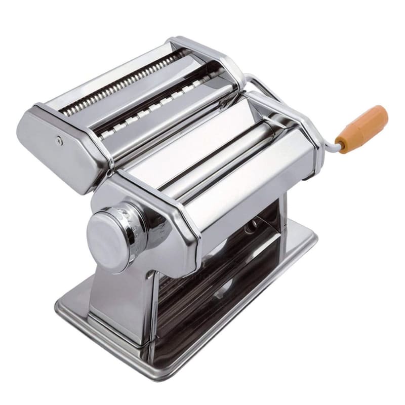 Stainless Steel Manual Pasta Maker with 9 Thickness Settings - Silver 15cm