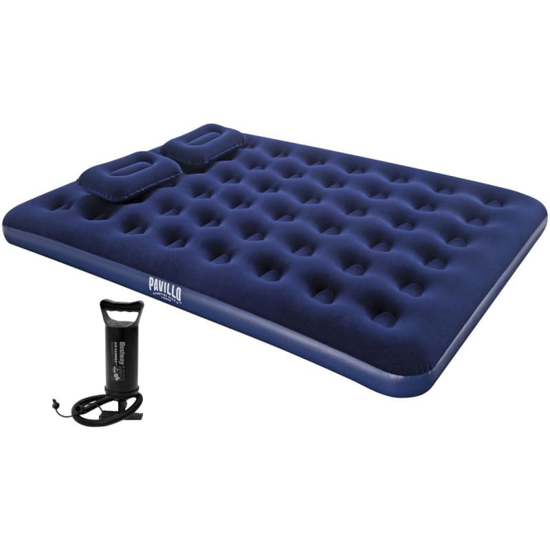 Campmaster Flocked Queen + Pump + Pillow Combo