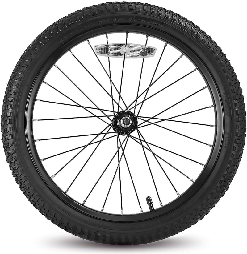 JOYSTAR 18 Inch Kids Bike Front Wheels Replacement with 18 Inch Air Rubber Tire Black Don't Fit with Huffy Bike
