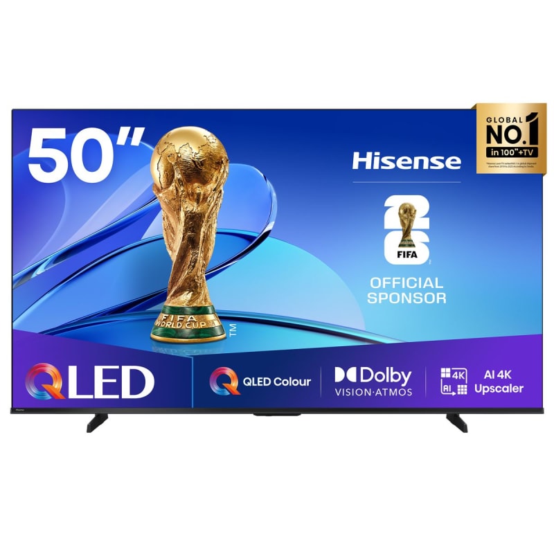 Hisense 50" E7Q QLED Smart TV with AI Upscaler, Dolby Atmos & Smooth Motion