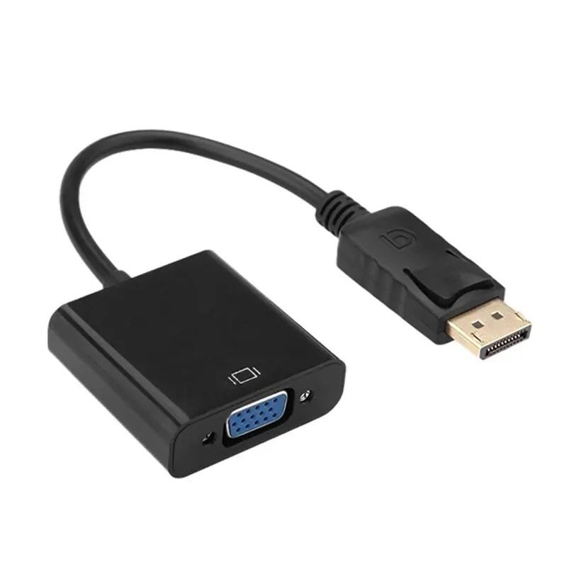 DP to VGA Adapter DP to VGA Female Compatible with Projector TV Laptop