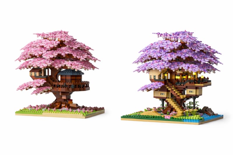 Combo Set - Cherry Blossom Tree House Building Blocks