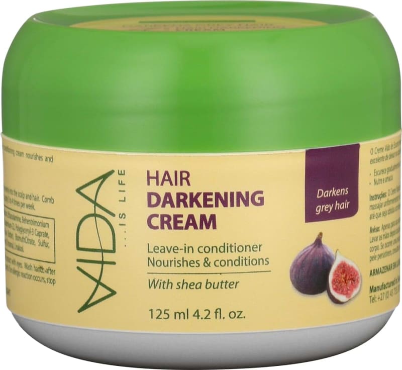 Hair Darkening Cream, Grey Hair Treatment with Shea Butter, Leave-in Hair Conditioner, Nourishing Scalp Care, 125ml
