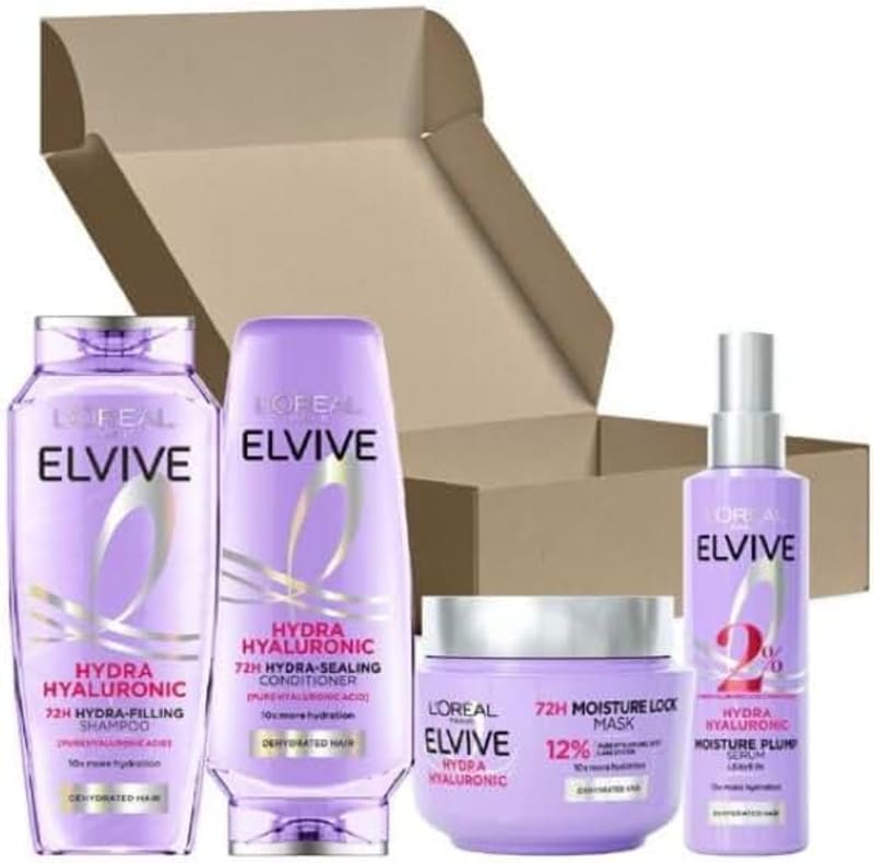 L'Oreal Elvive Hydra Mask & Serum Routine - 4 Set Bundles