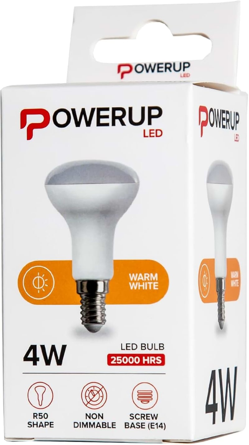 Powerup LED R50, 4W, E14 Warm White LED Bulb