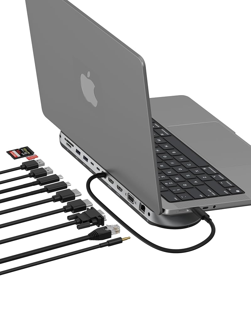 Belkin USB-C Multi-Port 11 IN 1 - Dual HDMI Dock - Lies Flat on Table!