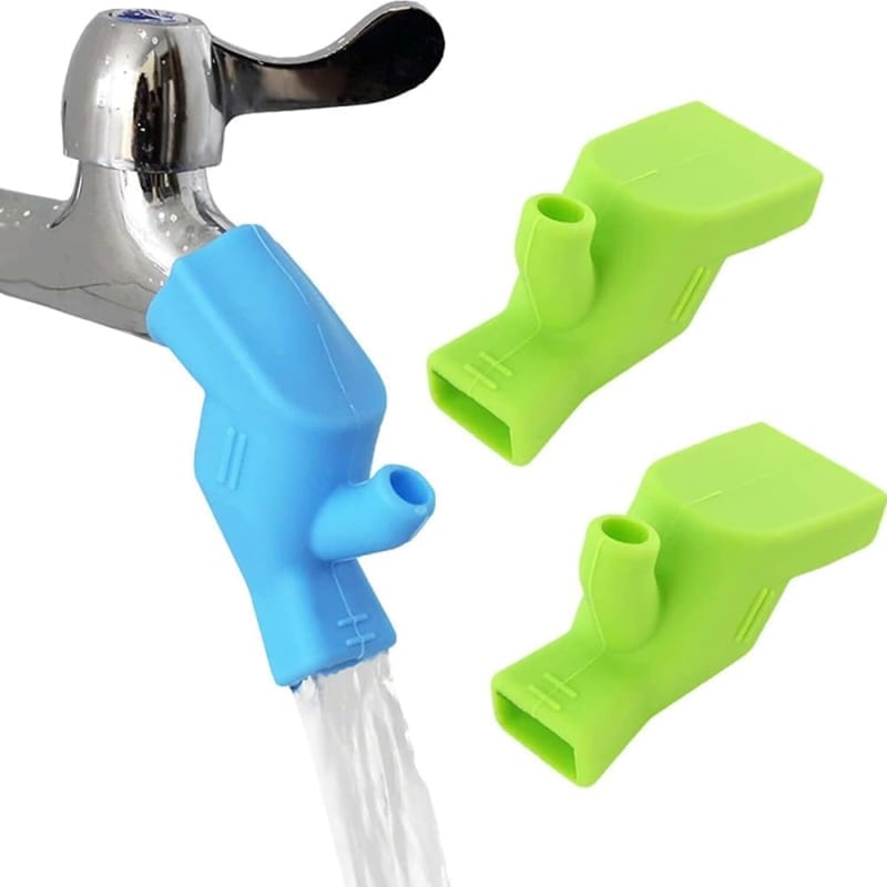 Sulfar Flexible Silicone Faucet Extension||Tap Extender for wash Your face||Faucet Extender for Drink Water||Fauce for Kitchen & Bathroom (Multicolor) Pack of 3