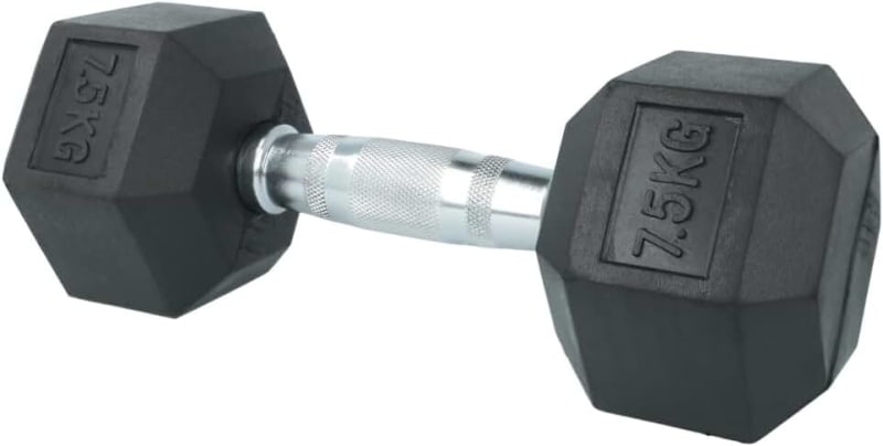 Rubber Coated Hex Dumbbell