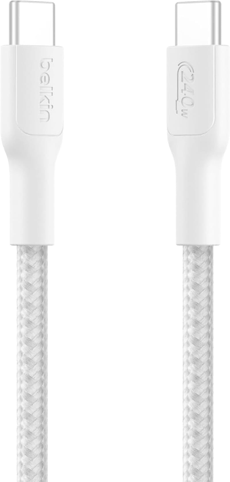 Belkin Eco Braided USB-C to USB-C Cable (1M, 240W) - Soft, Flexible Fast-Charging Cable, Type C Charger Cord for iPhone 16, Galaxy S25, Pixel 9, MacBook, iPad Pro, & More - Black (USB 2.0)