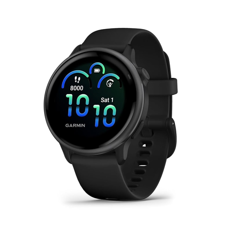 Garmin vívoactive 6 GPS 42mm Smartwatch, AMOLED Touchscreen, All-day Health Monitoring, Personalised Fitness Features, Advanced Sleep Coaching, Music, up to 11 days battery life, Black/Slate