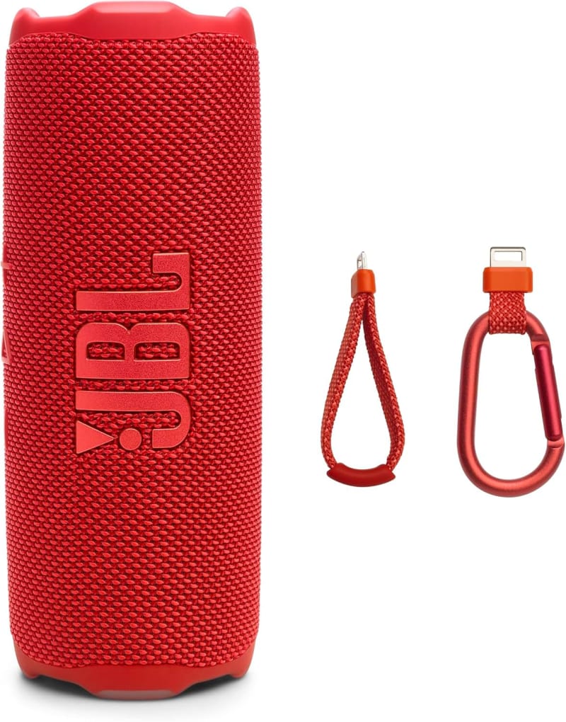 JBL Flip 7 Portable Bluetooth Speaker, Red