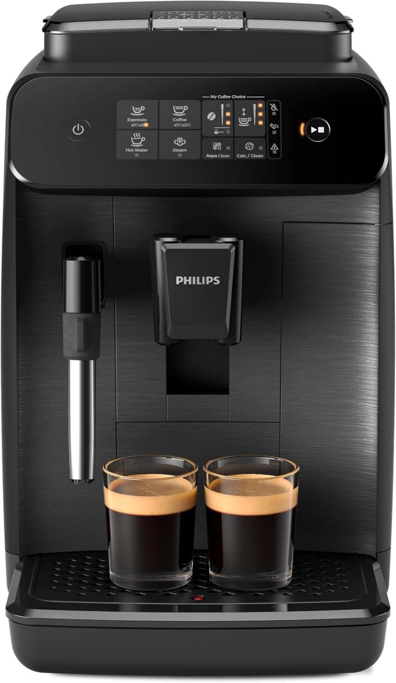 Philips Fully Automatic Espresso Machine Series 800-1500W, 2 Beverages, Classic Milk Frother, Touch Display, Black - EP0820/00