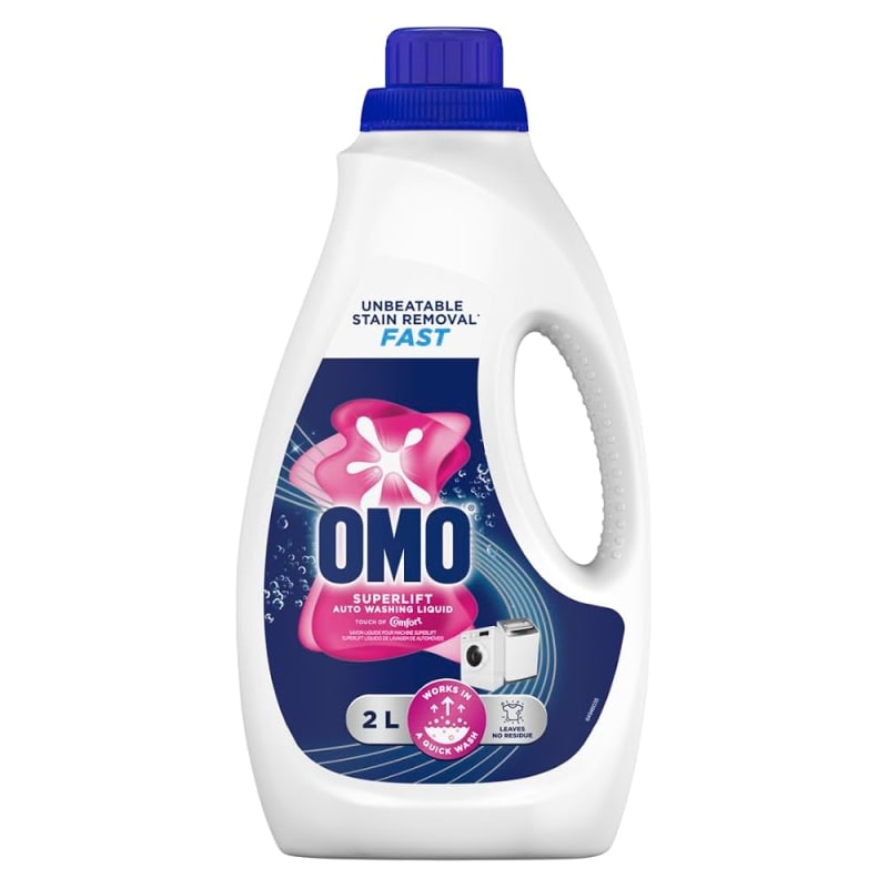 OMO Stain Removal Auto Washing Liquid Detergent with Comfort Freshness 2L