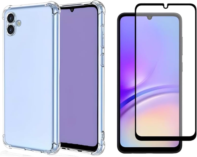 2 in 1 Combo Clear Pouch & 9D Glass Screen Protector for Samsung Galaxy A07