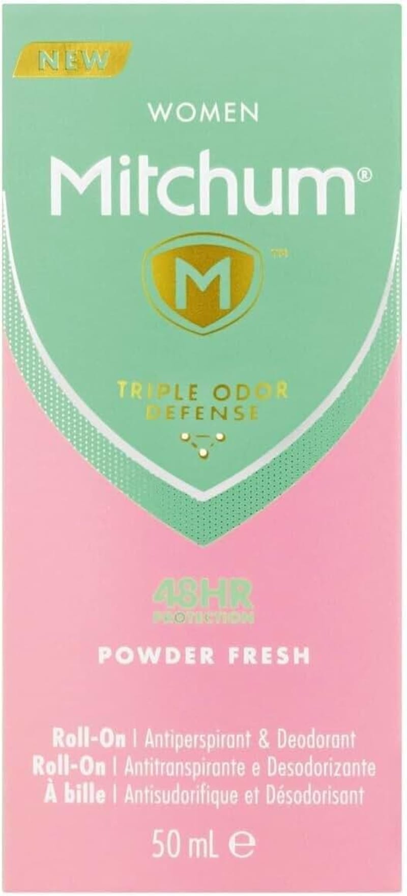 Mitchum Women's Powder Fresh Advanced Invisible Roll on 50 ml