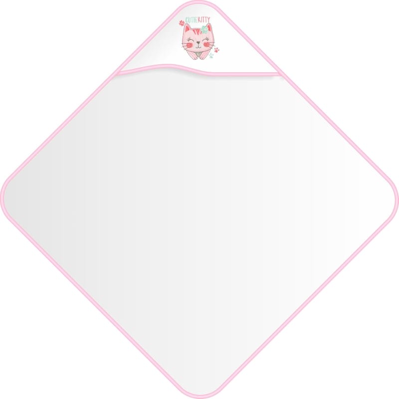 Squiggle Baby Cats Printed Hooded Towel