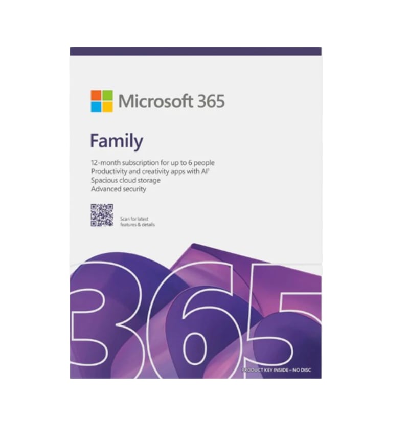 Microsoft 365 Family for up to 6 people AI-powered features Purple Package