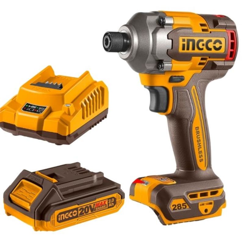 Ingco - Cordless Impact Wrench (400Nm) with Battery (2.0Ah) and Charger