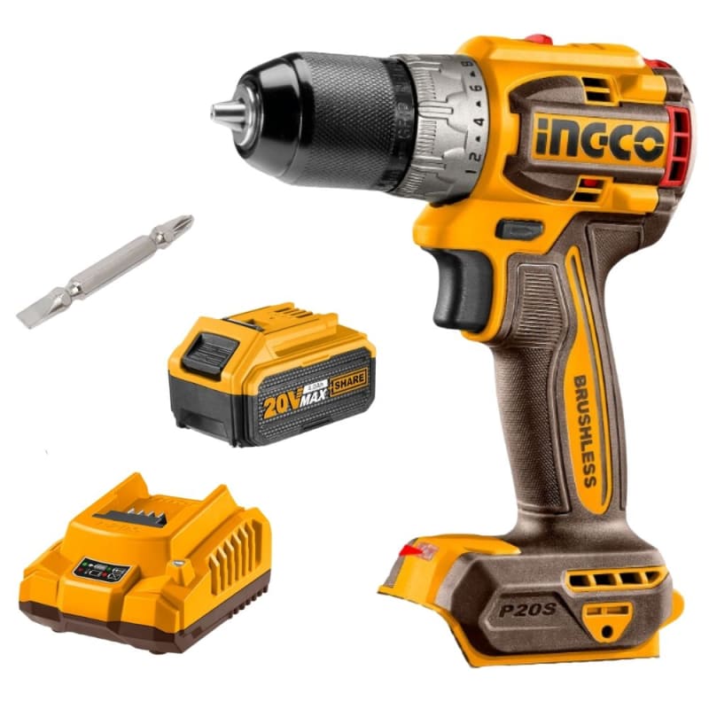 Ingco - Cordless Drill - Compact - 60NM with 4.0Ah Battery & Charger