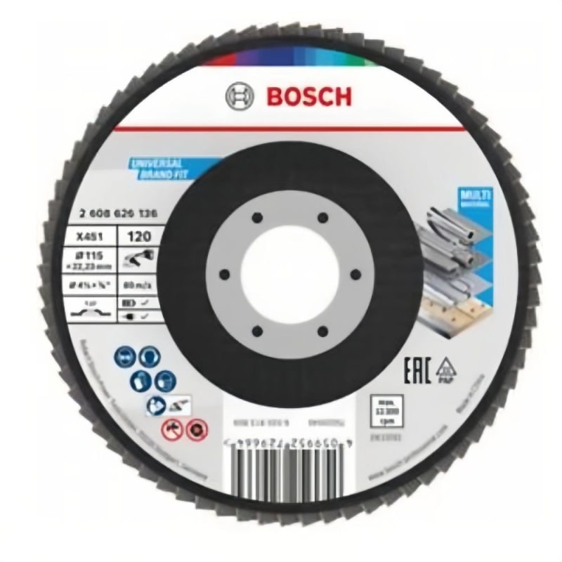 Bosch - Flap Disc X451 (115mm / T27) G120 - Pack of 90