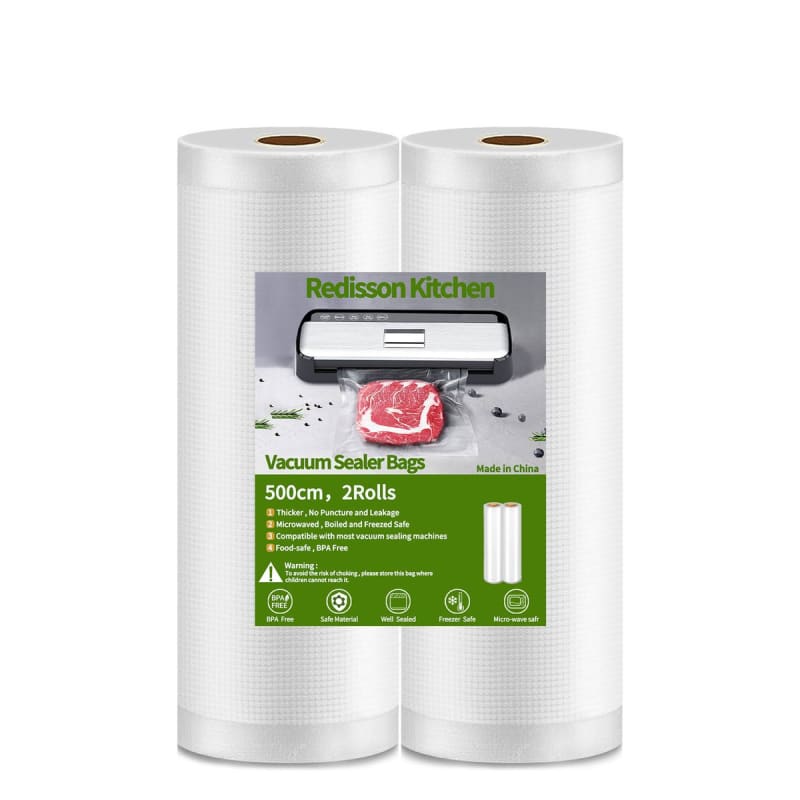Redisson 2 Pack Vacuum Food Sealer Rolls Bags/20cm x 5m Replacement Rolls