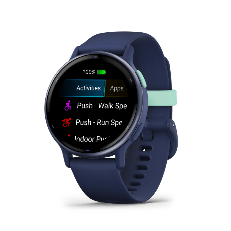 Garmin Vivoactive 5 - Metallic Navy Aluminum Bezel with Navy Case and Band