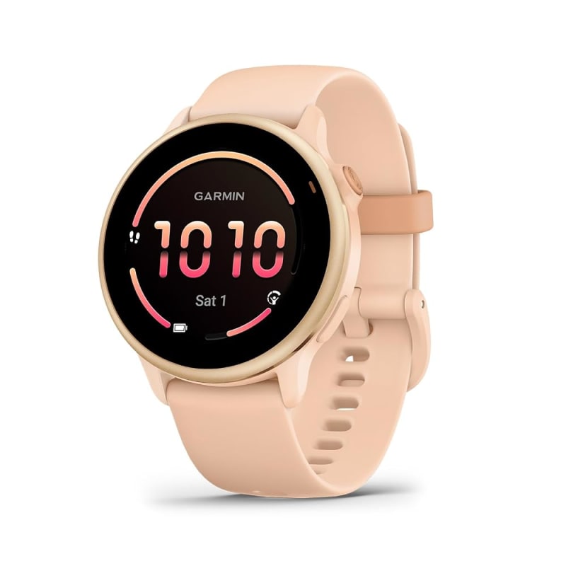 Garmin vívoactive 6 GPS 42mm Smartwatch, AMOLED Touchscreen, All-day Health Monitoring, Personalised Fitness Features, Advanced Sleep Coaching, Music, up to 11 days battery life, Pink Dawn