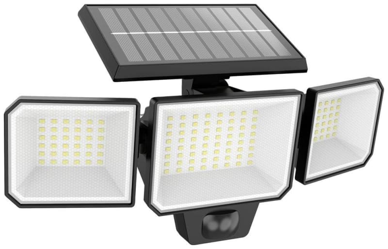 PHILIPS Solar Nysil Outdoor Wall Security Light, 8.7W, 5000K, Black, IP65 Weatherproof, Dusk-to-Dawn Motion Sensor