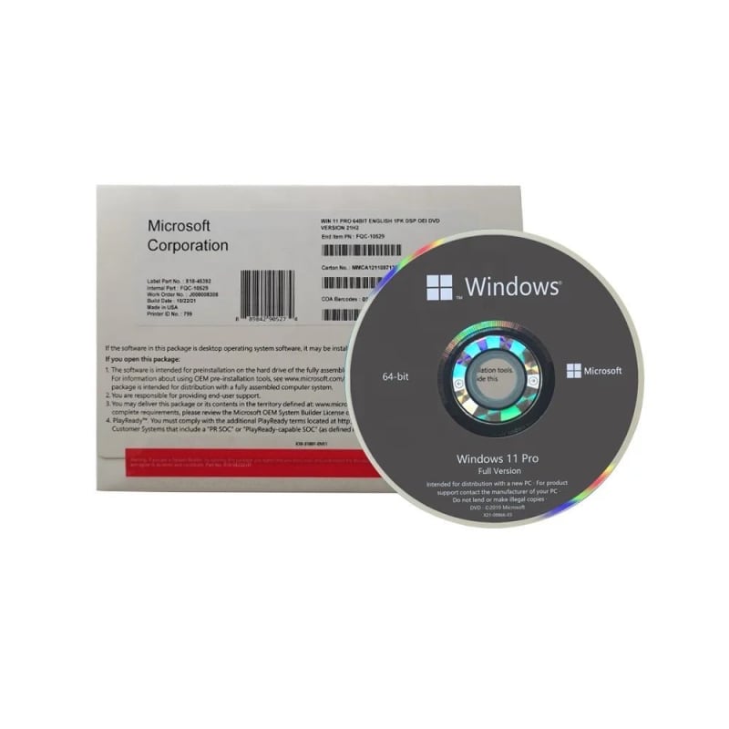 Windows 11 Pro 64-Bit Operating System-DVD(OEI)License Sealed