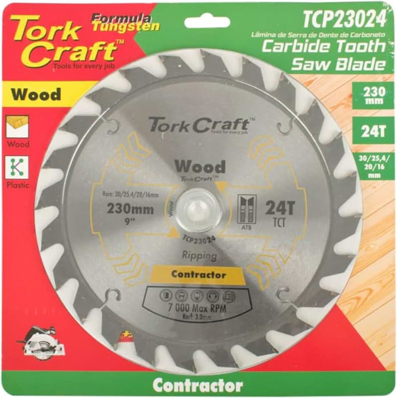 Tork Craft BLADE CONTRACTOR 230X24T 30/1/2 CIRCULAR SAW TCT