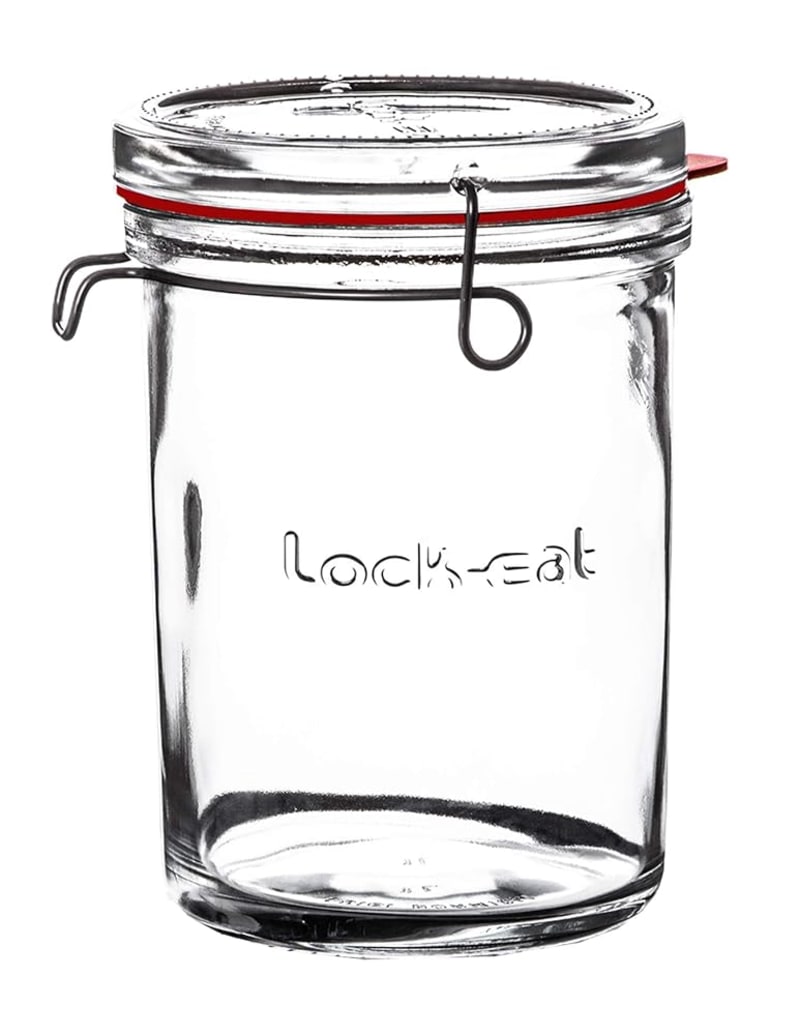 Luigi Bormioli Lock-Eat Food Jar with Lid, 1 Liter Capacity