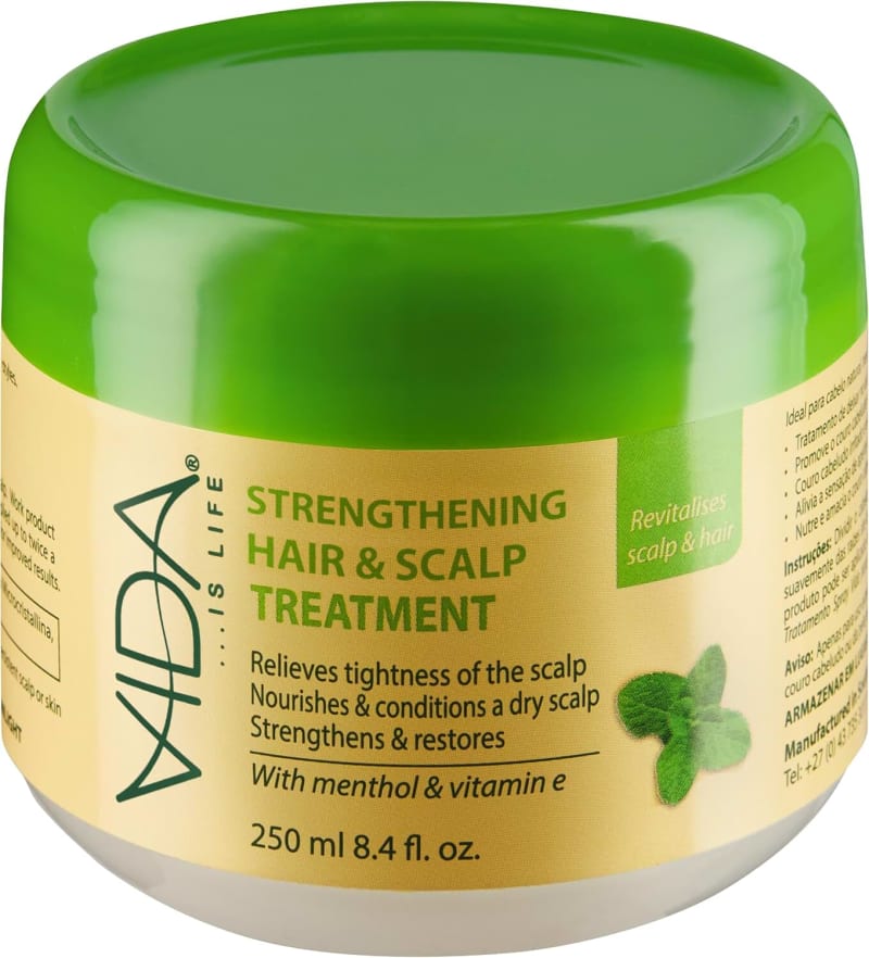 Strengthening Hair & Scalp Treatment, Leave-In Hair Care, with Menthol & Vitamin E, for All Hair Types, 250ml